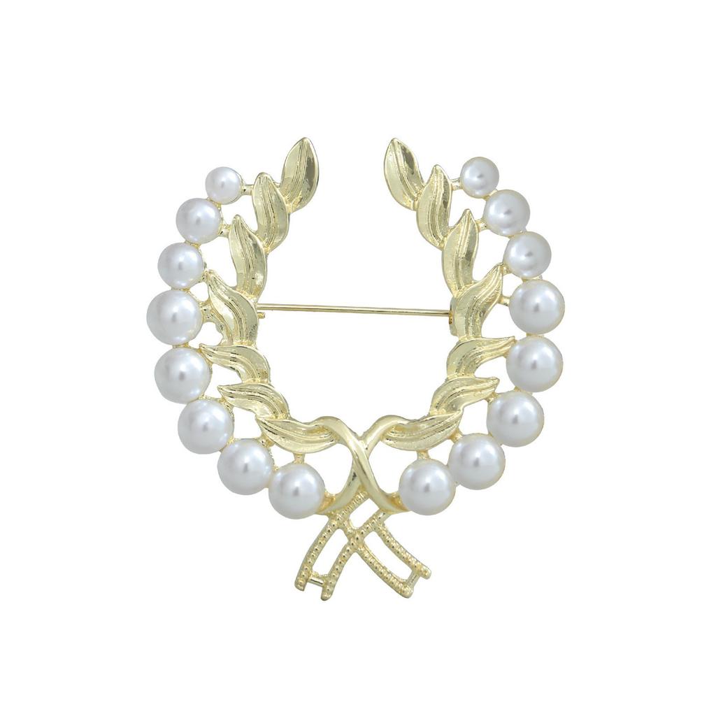 Brooch Female Niche Imitation Pearl Corsage Wholesale Anti-light High-end Pin Buckle Suit Fixed Clothing Accessories Collar Pin