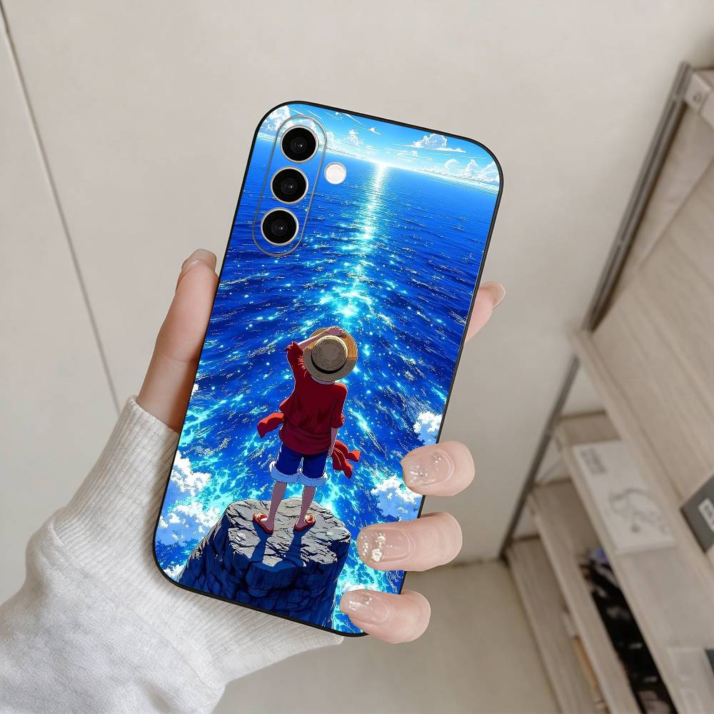 Straw Hat Luffy Eternal Legend Phone Case For Samsung Galaxy A73,A72,A71,A70,A53,A52,A51,Others Soft Black Cover
