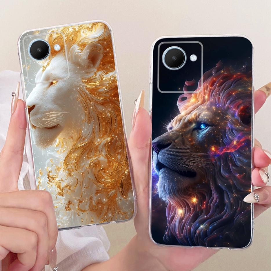 For Realme C30s Case RMX3690 Cute Lion Fashion Painted Cover Soft Slim Phone Case For Realme C30 C 30 s RealmeC30 S Fundas Coque