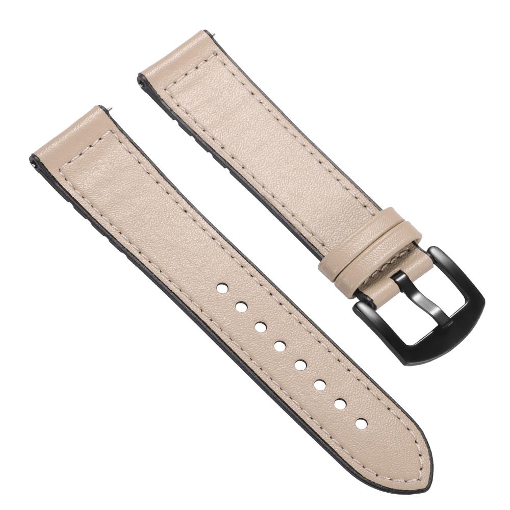 

20 22mm Leather Silicone Strap for Samsung Galaxy Watch 8/7/6/5/4 40 44mm Gear Band Vintage Bracelet Qucik Release for Men Women 20mm бежевий