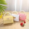 Crocodile Print PVC Jelly Crossbody Bag for Kids with Pearl Accent