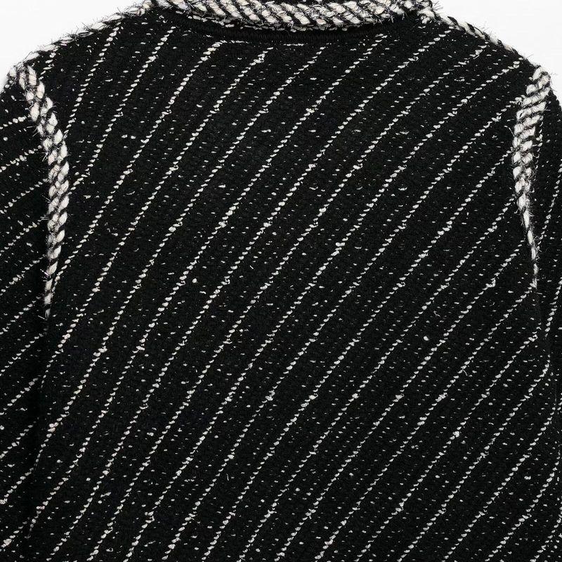 Kaslead New Arrival Women's Clothing Fashion Style Patchwork Lapel Knitting Jacket with Skirt 9874114 9874116