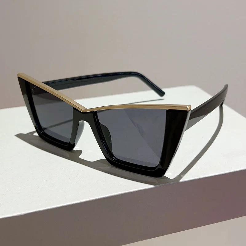 New in Big Frame Cat Eye Sunglasses ladies Fashion Vintage Popular Sun Glasses Punk Oversized Luxury Designer Sexy Shades
