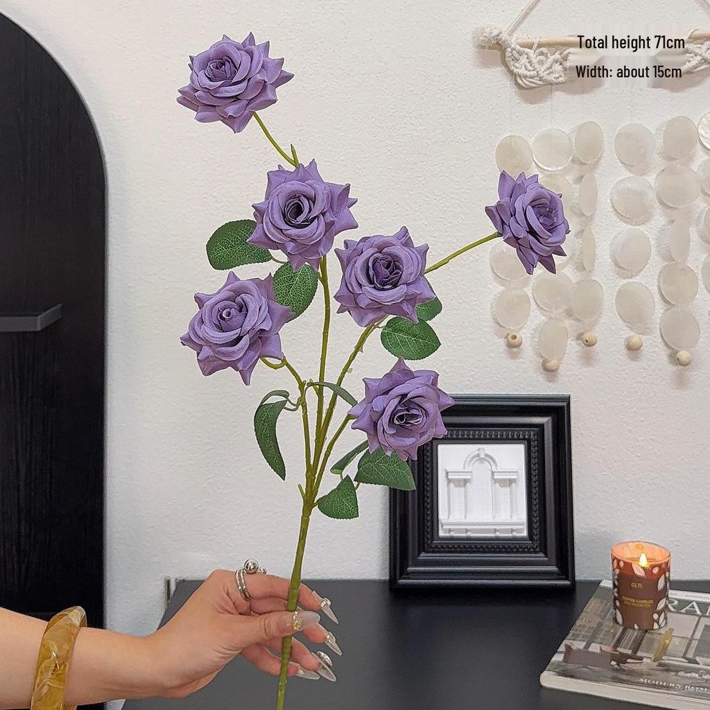 Purple Series Artificial Flowers: Elegant Decorative Floral for Home, Wedding, Model Room, and Soft Décor.