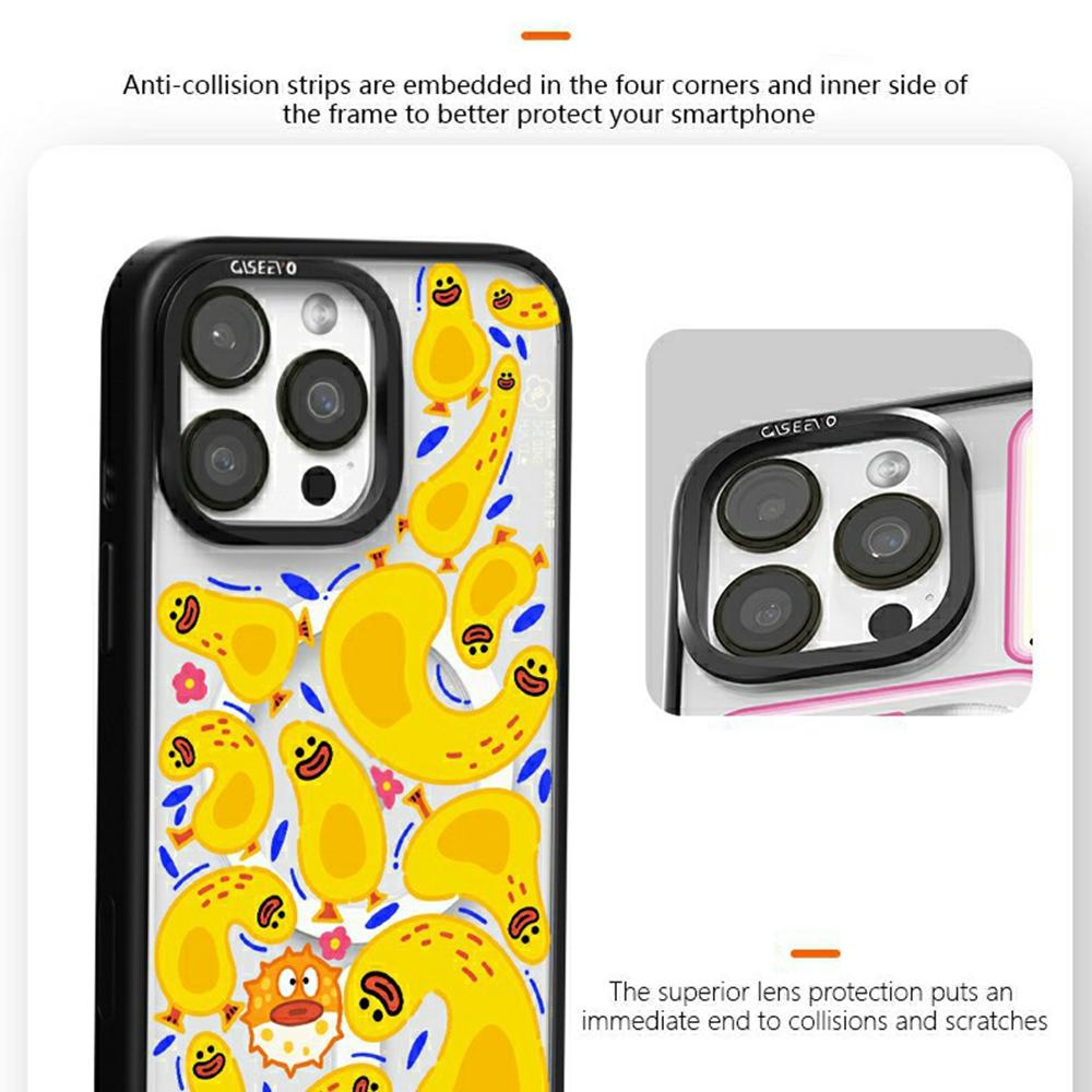 CASEEVO For iPhone 15 Pro Case Compatible with MagSafe TPU Acrylic Phone Cover with Poetic Illustration Backplate