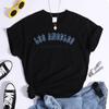 Los Angeles California Letter Printing Womens T-Shirts Summer Casual Comfortable Short Sleeve Street Loose Crewneck Clothes