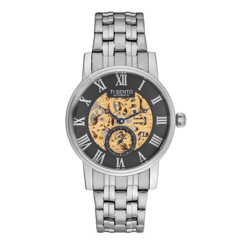 Tisento Ts60071 Men'S Automatic Skeleton Metal Watch