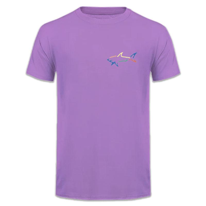 Men's Summer Fashionable Casual Loose Plus Size Shark Pattern Printed Sports Round Neck Short Sleeved T-shirt Top Women Shirt