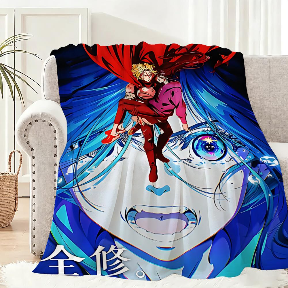 Anime ZENSHU Throw Lightweight G Flannel Blanket Soft Skinfriendly for Summer Cooling