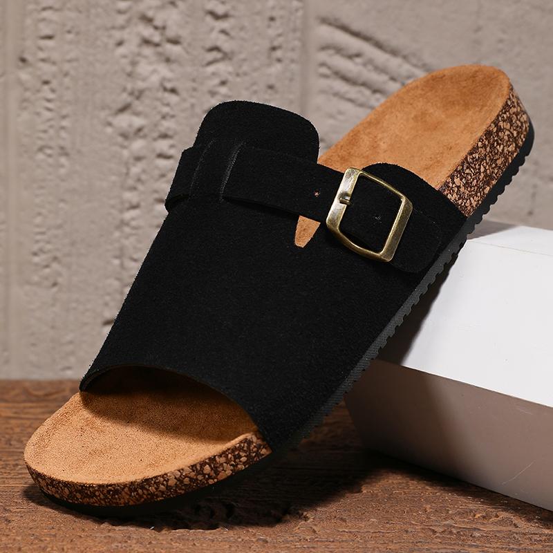 Fashion New Arrival Fashion New Men's Monk Strap Outdoor Cork Slippers Male Summer Open Toe Sandals Chanclas De Hombre