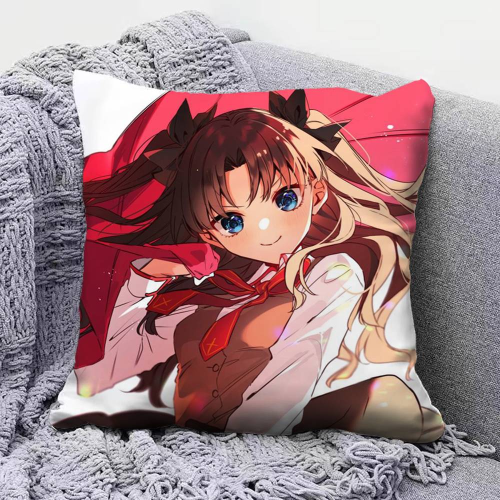 Tohsaka Rin Anime Girl Fate Stay Night Home Sofa Cushion Covers and Aecorative Custom Pillow Covers