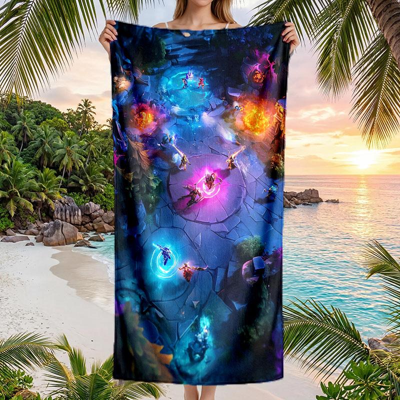 Large Beach Towel Quick Dry Absorbent Towel For Beach IndoorLeague of Legends