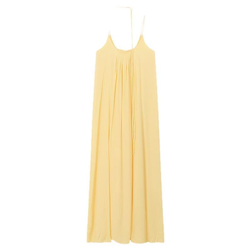 

Yellow Summer New Arrival Loose Temperament Camisole Dress Yellow One size