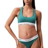 Letter Soft Elastic Band Padded Wireless Bra Women Bra Green F3785-350