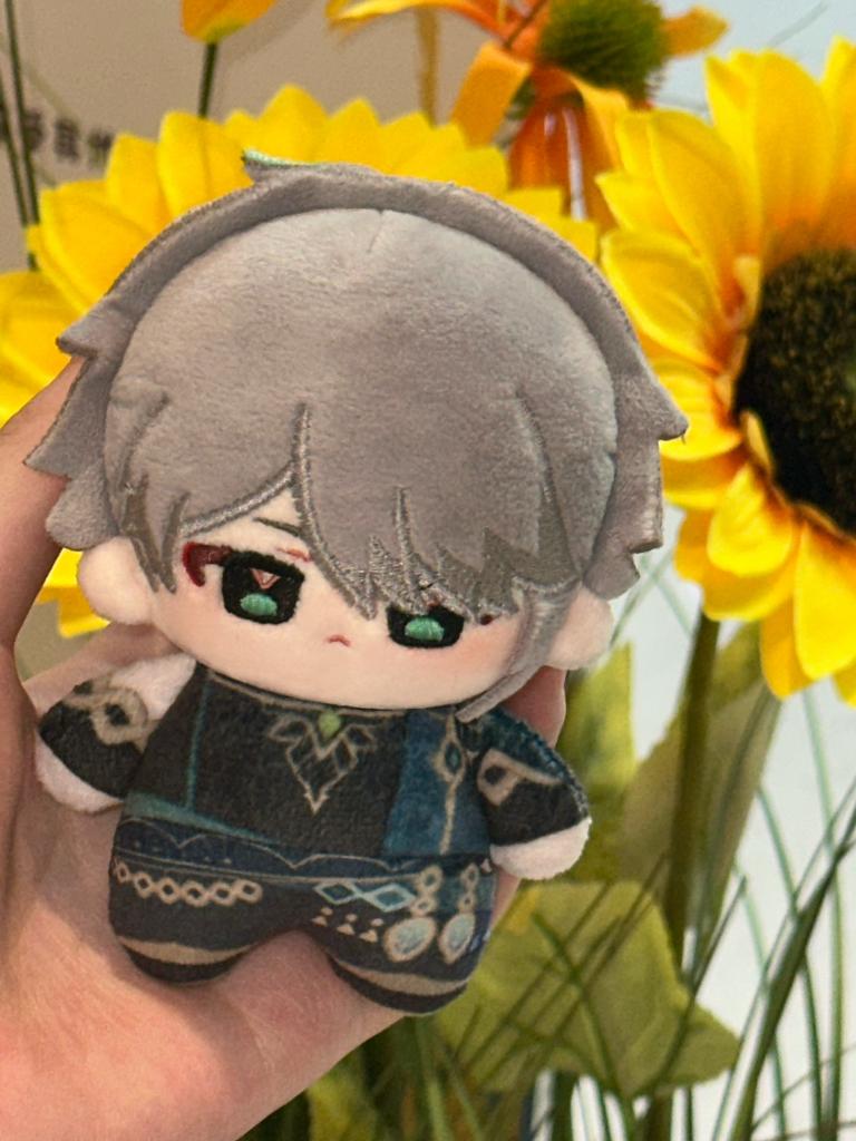 10cm Anime Genshin Impact Alhaitham Kaveh Cyno Tighnari Poupée Peluche Imprimée Périphérique Anime Nunu Corps Peluche Porte-Clés Jouets Cadeaux d'Anniversaire