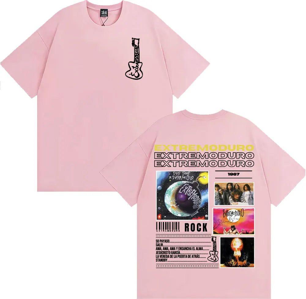 Fashion Retro Short Sleeve EXTREMODURO Tour  Men Women Fashion Vintage Short Sleeve T Shirts Pop Loose Oversized T Shirt