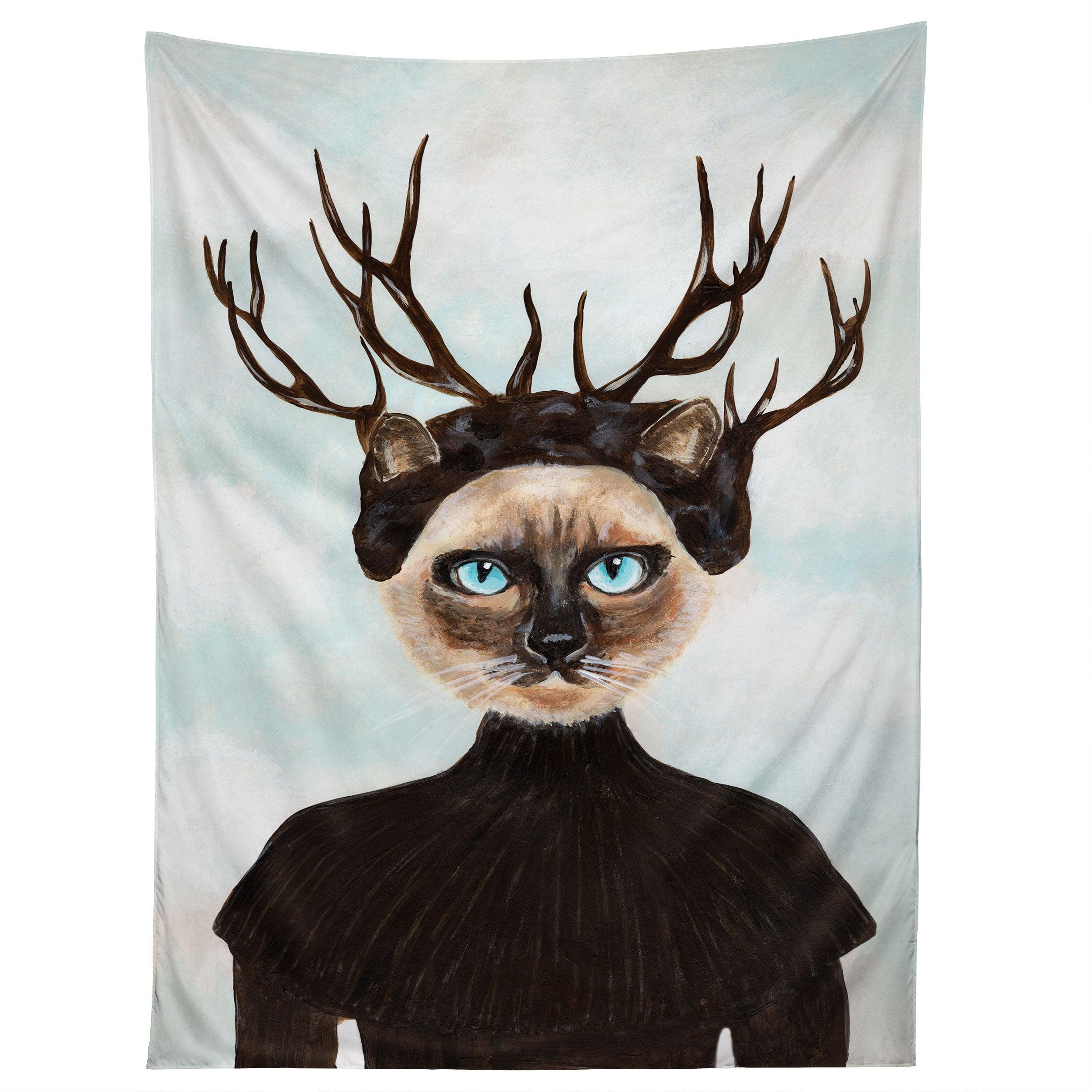 DEER CAT tapestry 75x100