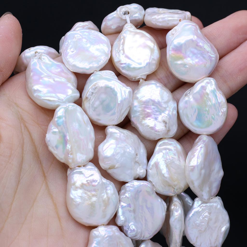 1String, 18×20-20×22mm Baroque Natural Freshwater Irregular Pearls 36cm Loose Beads for Handmade Jewelry Craft Supplies, DIY Holiday Gifts