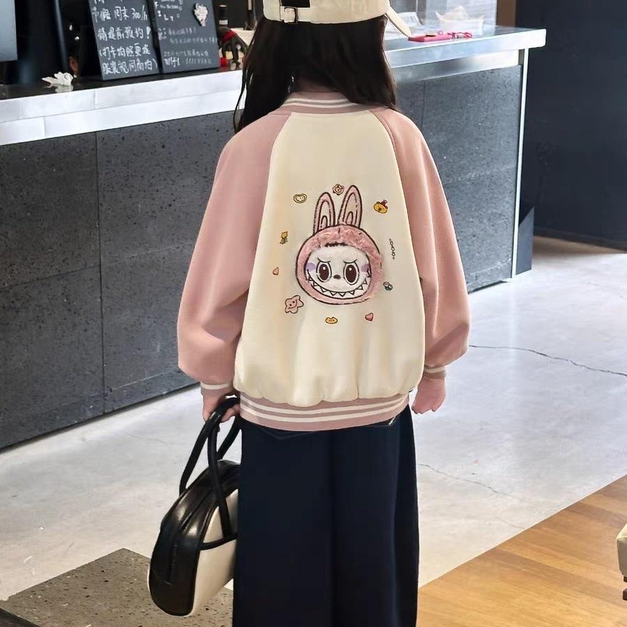 Girls Spring Autumn Baseball Jacket Stylish Kids Top