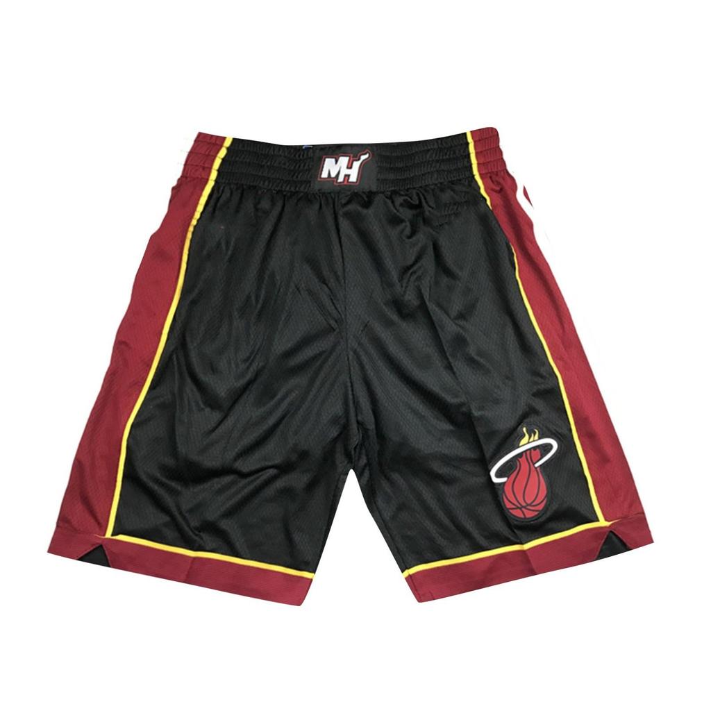 Heat Retro Embroidered Drawstring Cropped Basketball Shorts Training Shorts