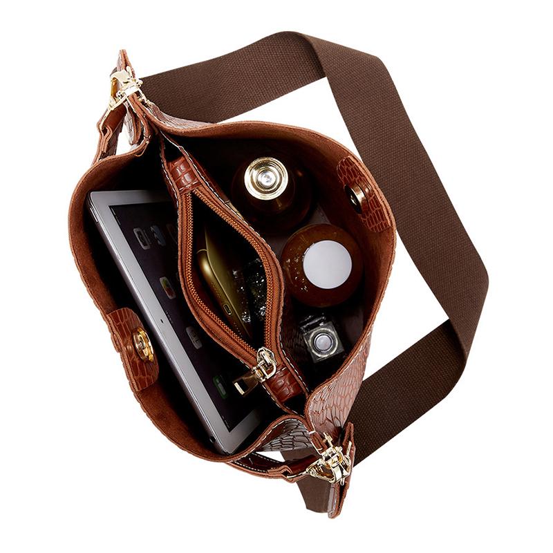 SCIONE Winter Neue Tasche Frauen 2020 Breite Schulter Gurt Eine Schulter Tragbare Eimer Tasche