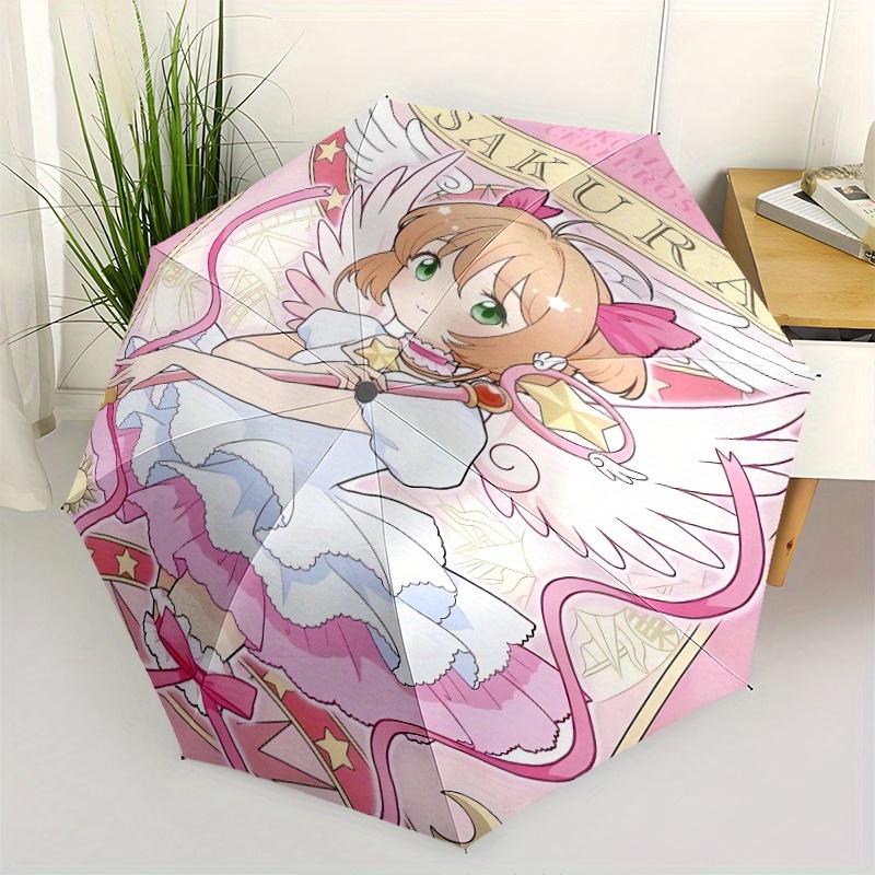 

Sakura Automatic Opening and Closing Folding - A Good Choice for Gifts, Fashionable and Convenient Umbrella With Cute Cartoon Characters, Du