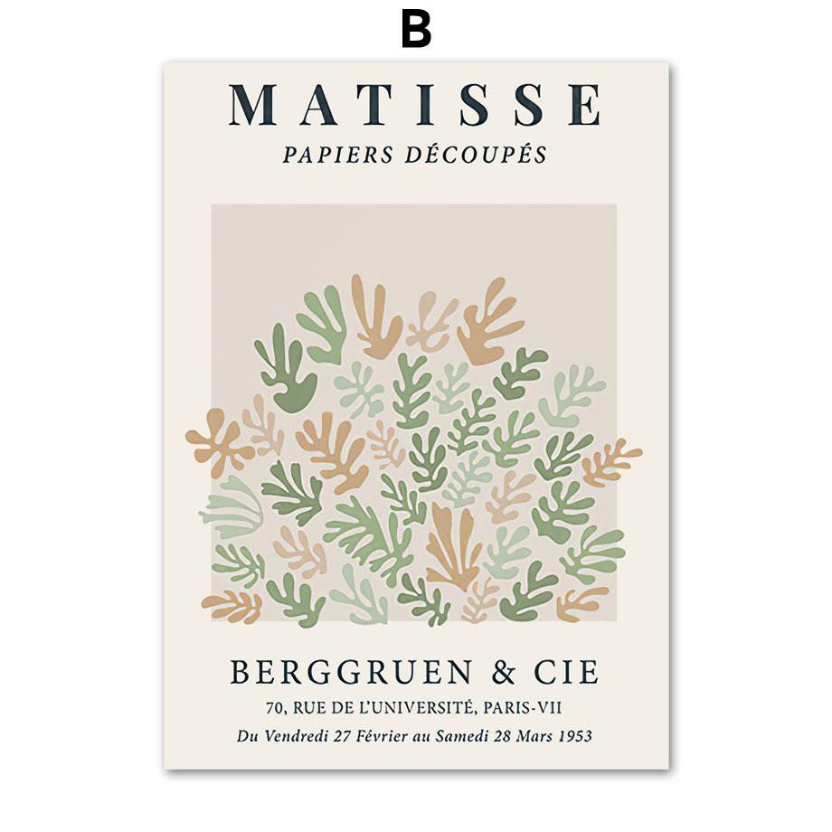 Minimalism Abstract Woman Posters Wall Art Canvas Painting For Living Room Home Decor Matisse Green Leaf Flower Modern