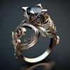 Vintage Flower Sapphire Unique Party Ring Elegant Unique Zircon Hollowed Out Trendy Women's Exquisite Wedding Accessories Gift