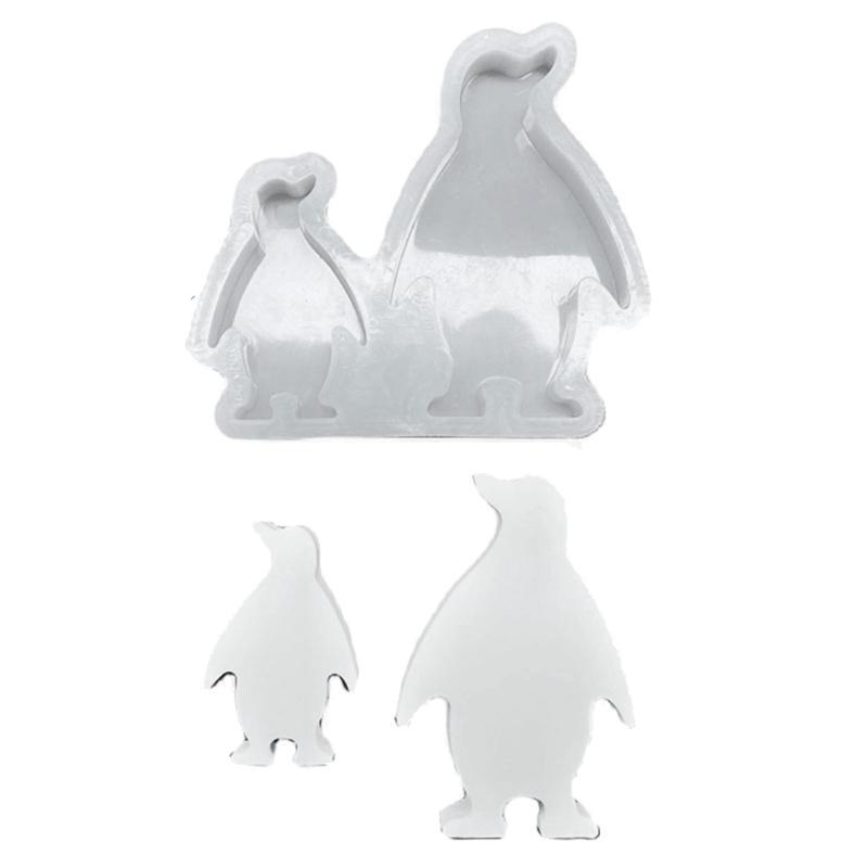 Bear Penguins Holder Mold Candlestick Mold for Candle Tealight Holder Decor Gypsum Ornament