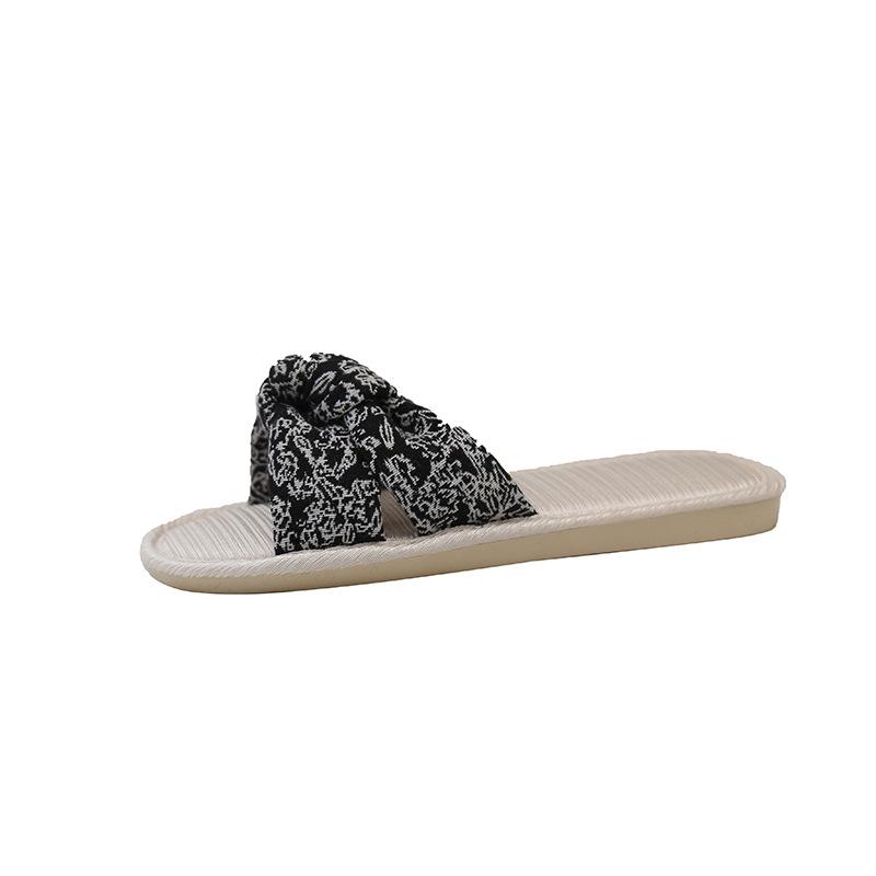 

Женские тапочки с круглым носком и перекрестными ремешками, мягкие, легкие, с плоским дном, удобные, универсальные, модные, для дома и отдыха в помещении 41 чёрный