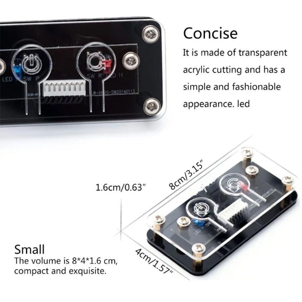 Transparent PC Power Switch Acrylic Power Button External Power Supply  Desktop Computer