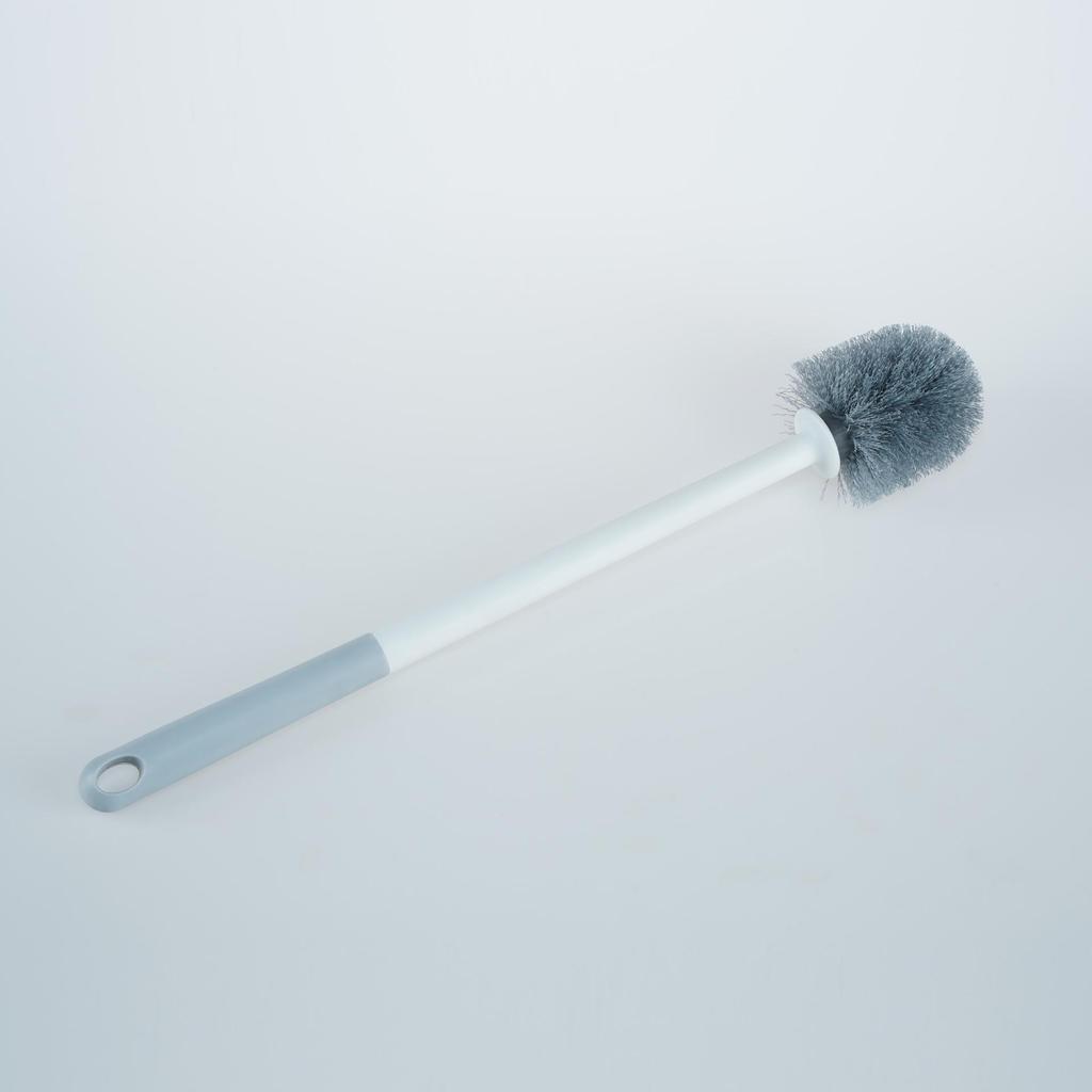 Round Head Long Handle Toilet Brush with Dense Bristles for Thorough Bathroom Cleaning