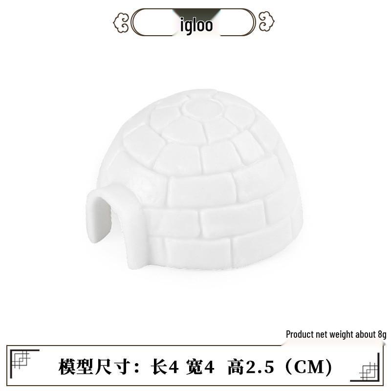 Children s Arctic Animal Simulation Toy Set - Polar Bear, Rabbit, Snow Leopard, Ice House Ornament