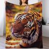 Beautiful Tiger Throw Blanket Lightweight Cozy Blanket for Bed Sofa