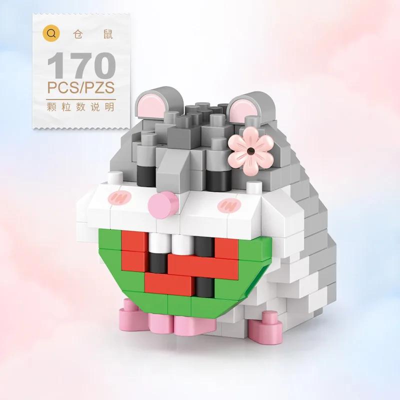 Building Blocks Panda Creative Assembly Decoration Dessert Electrical Mini Particles, Educational Boys and Girls Kids Toys