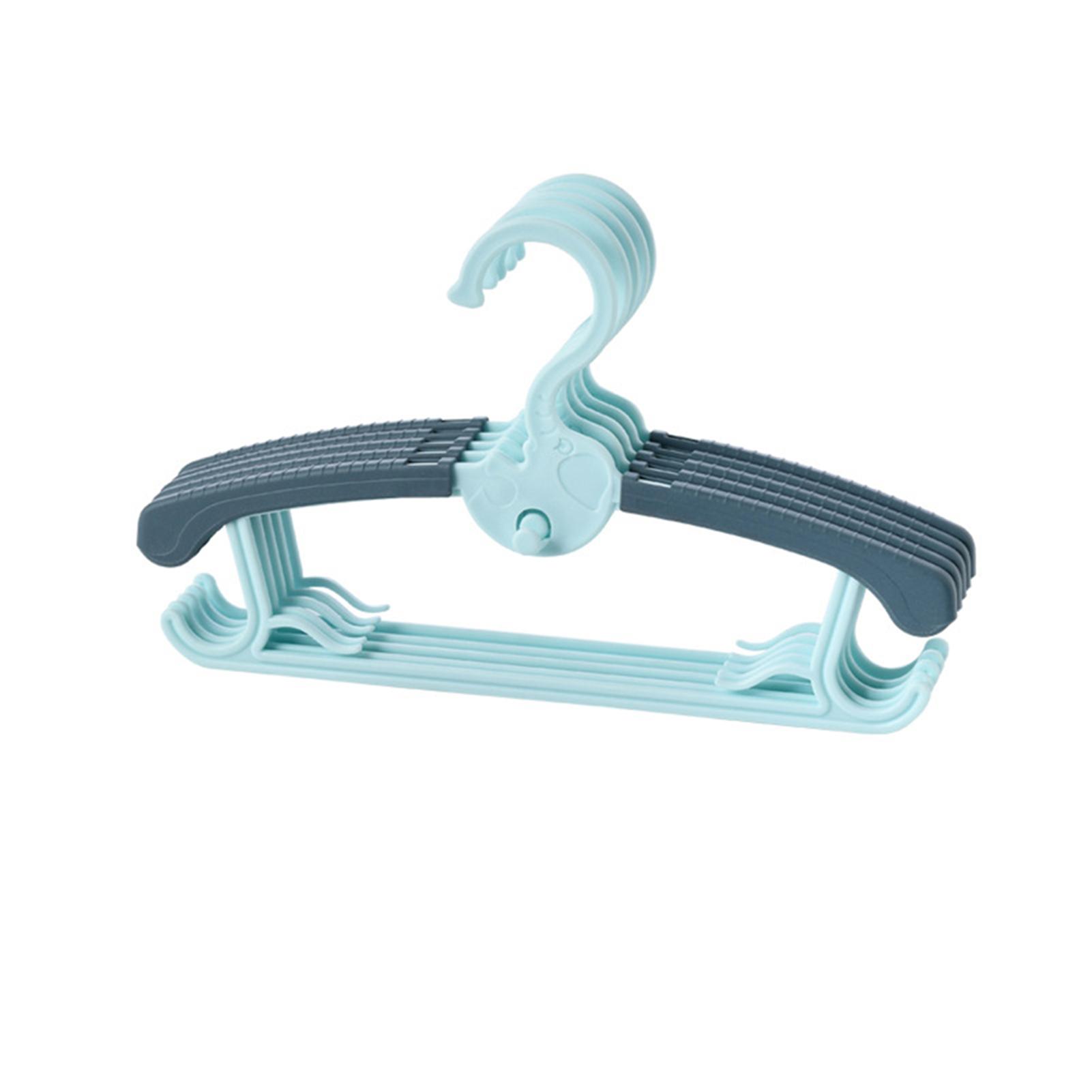 

Retractable Non-Slip Baby Hangers Large Capacity Design For Closet 10pcs синій