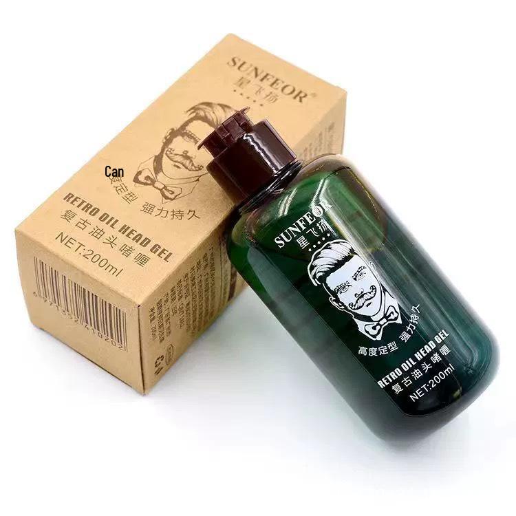 Men s Retro Pomade 200ml: Crystal Clear Moisturizing Quiff & Side Part Styling Gel