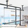 Double-Layer Top-Mount Clothes Drying Rod with Chain and Horizontal Bar for Balcony Installation