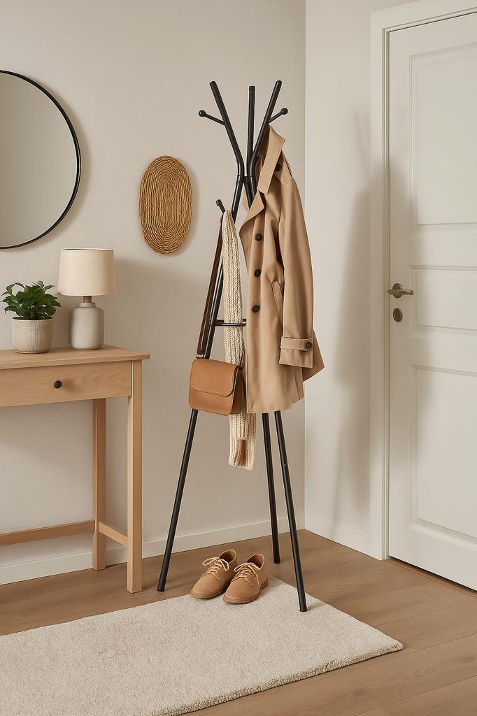 Eris Floor Stand Coat Rack Black