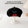Søt kirsebær babystrikk beret Barn Vinter Varm Bonnet Småbarnslue Barn Beanies Mote Søte Barn Vindtett Lue Gaver