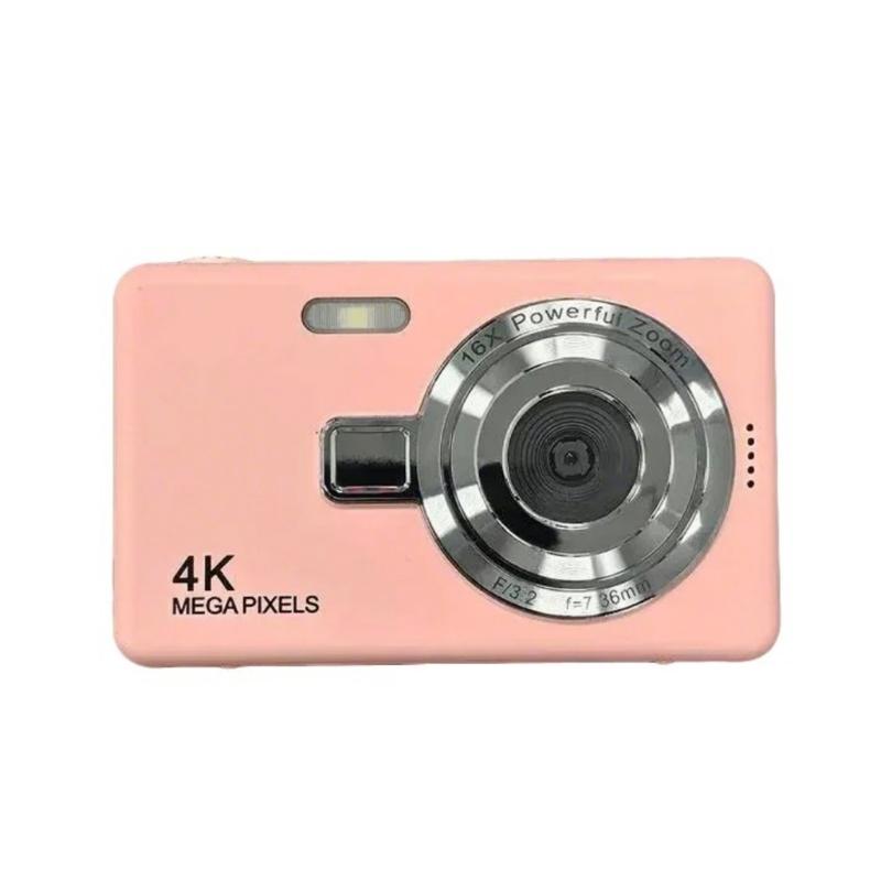 

16X Kids Camera Digital Cameras 96MP Lens 2.4inch Screen 1080P Vlogging Camera for Children Boy Girls Birthday Gift рожевий