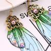 Cicada Wing Dangle Earring Butterfly Wing Hook Earring Insect Earring for Summer