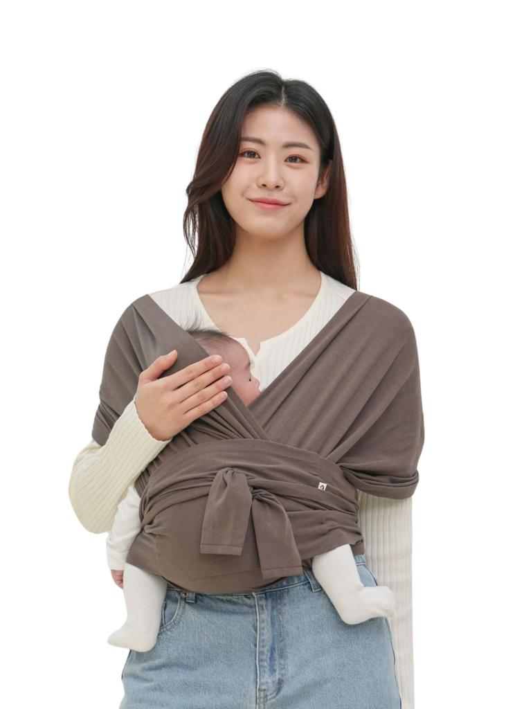 Konny Baby Carrier Elastech Sling for Newborns Up To Comes with Storage Internationally Deep Sleep Carrier (Konny) 20kg, Bag, Certified, (Mocha) (2XS)