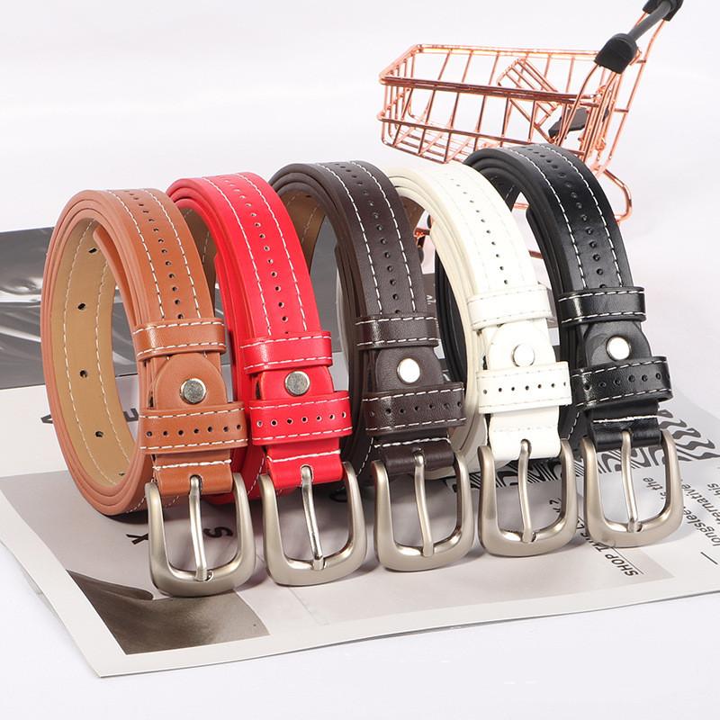 Needle Buckle Ladies Belt Versatile Jeans Casual Small Hole Cut Belt Line