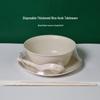 Outdoor Rice Husk Disposable Dinnerware Set with Conical Bowl
