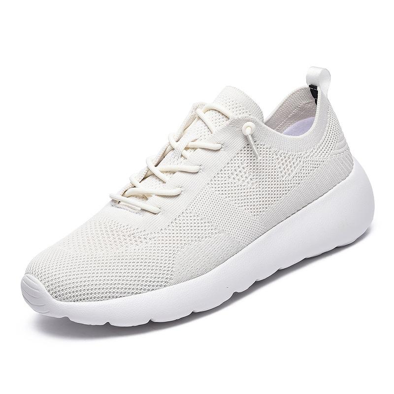 2024 šněrovací pletené tenisky pro muže a ženy, prodyšné a lehké párové běžecké boty, vysoce elastické platformové síťované boty, boty pro dojíždění