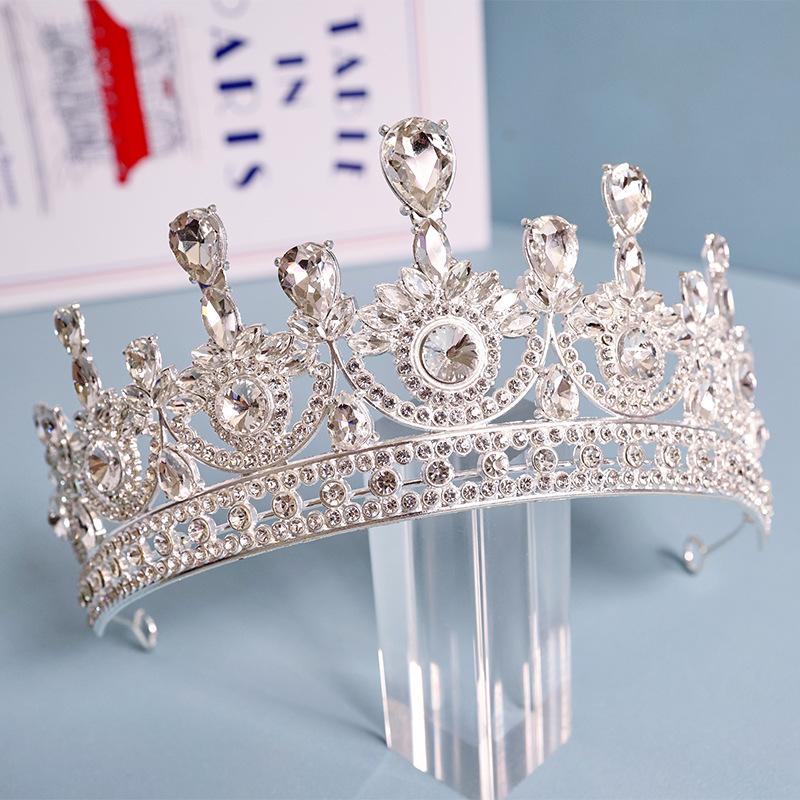 

European American and Korean Style Bridal Hair Accessories Princess Crowns Wedding Headwear Zircon Crowns