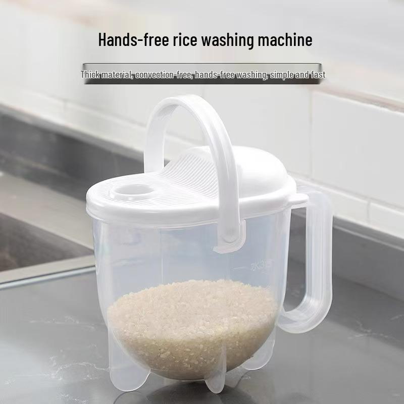 Hands-Free Rice Rinsing Device: Efficient Sieve and Drain Basket for Easy Rice Washing