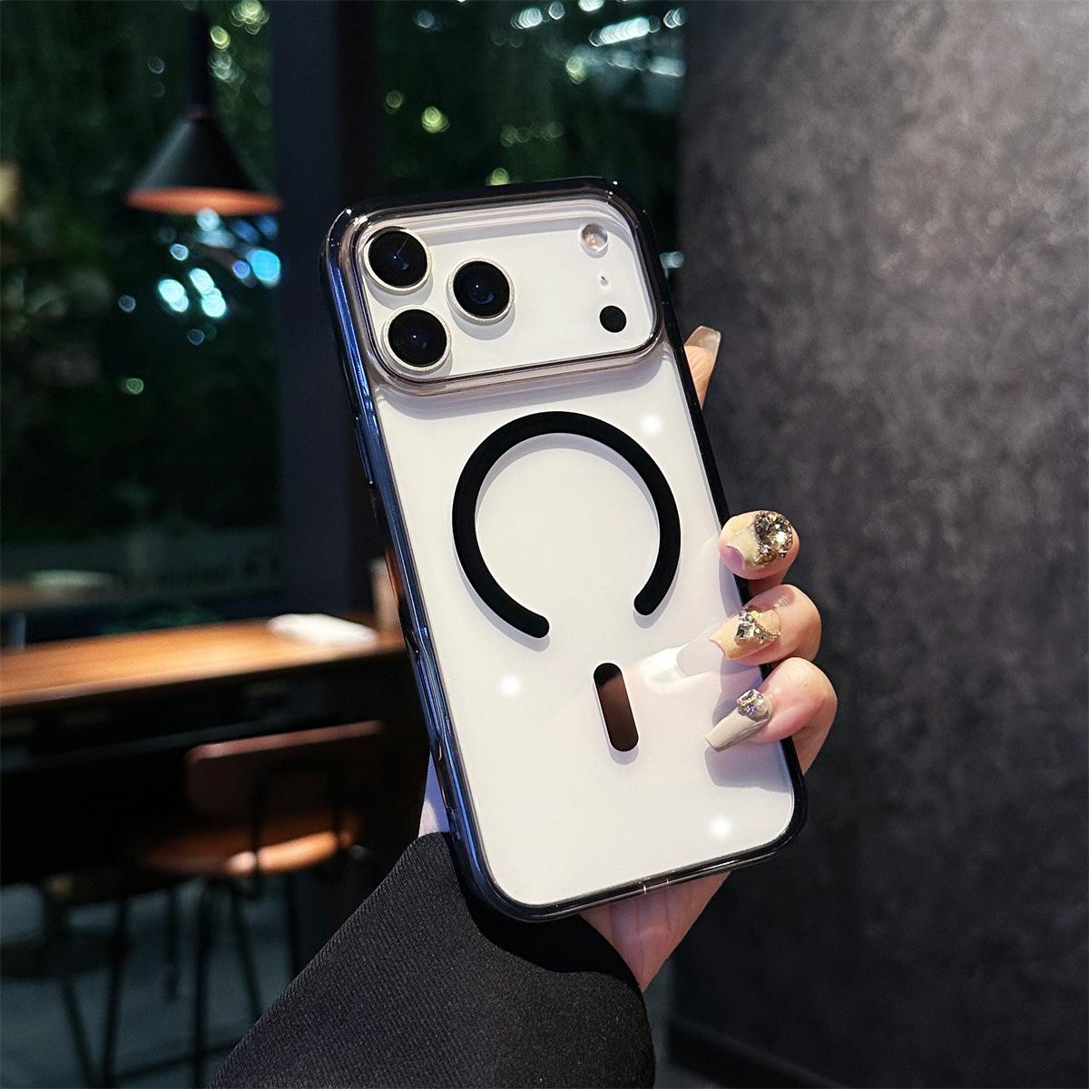 

For IPhone 17 High Transparency Magnetic Phone Case for Apple 15/16 ProMax All Anti Drop 14 Protective Cover New For iPhone12Promax