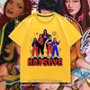 Casual Daily KATSEYE Graphic Polyester Tee Cute Y2K Style Short Sleeve Top Boys Girls All Match Children Daily Wear Outfit